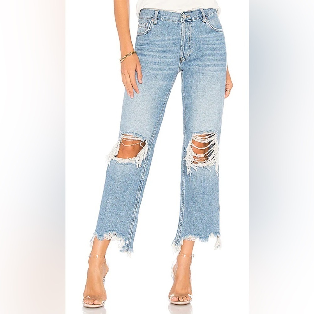 Free People x We The Free Maggie Straight Jean in Light Stone Size 26